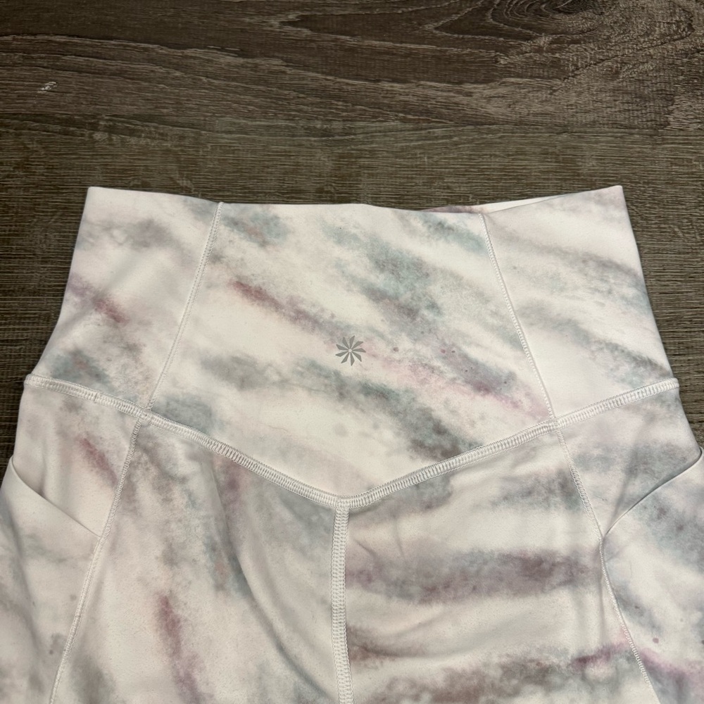 Athleta Women’s White and Pink Leggings - Picture 2 of 3